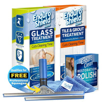 EnduroShield bathroom bundle protects glass and tile making the surfaces easy to clean